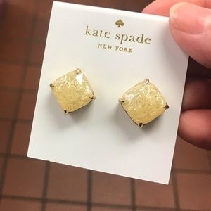 New Kate Spade Gold Square Stud Earring